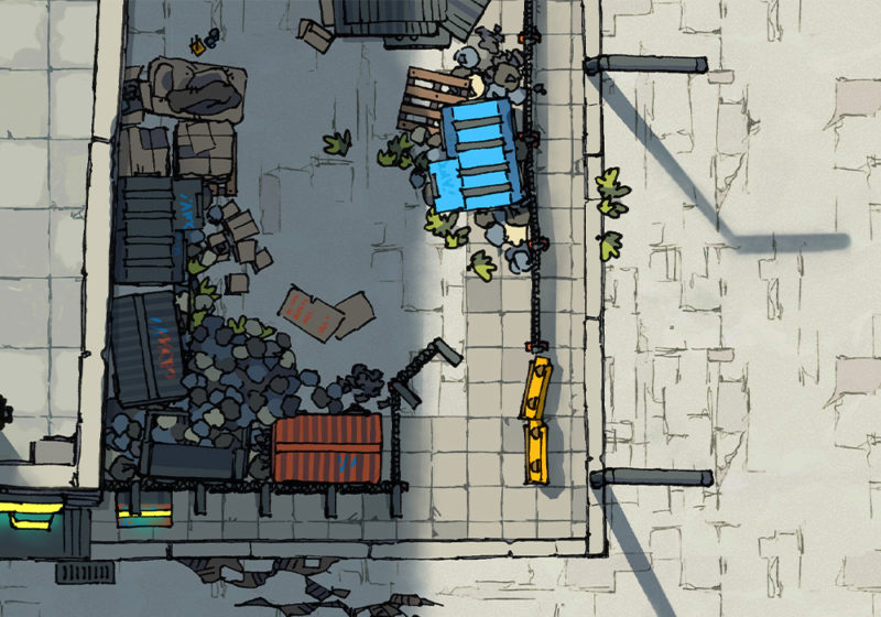 Cyberpunk Street Assets - Industry sector zoomed-in