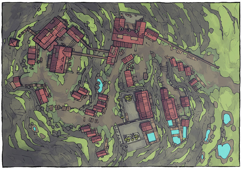 Mining Town - Jungle - Day - 16x22