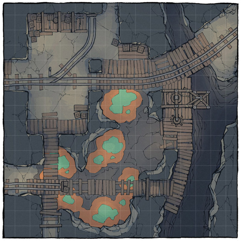 Thermal Mines battle map - Part 2 - Square preview