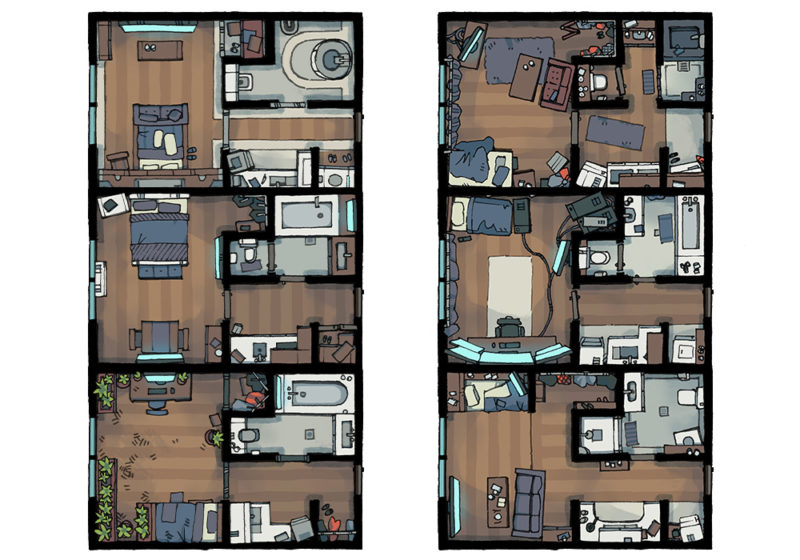 Cyberpunk Apartment battle map - Apartments preview - Modern