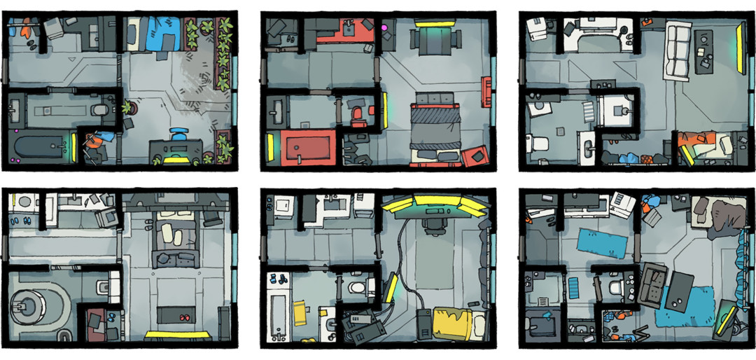 Cyberpunk Apartment Battle Map Banner A 