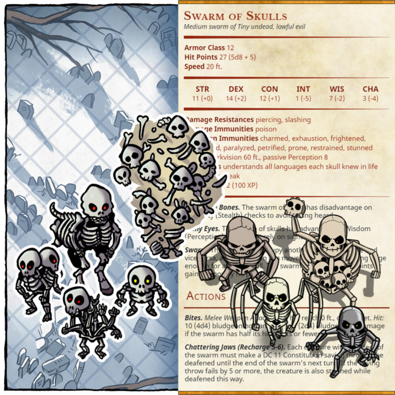 Gal’varen’s Legion – Skeleton Variants for D&D 5E – Square preview