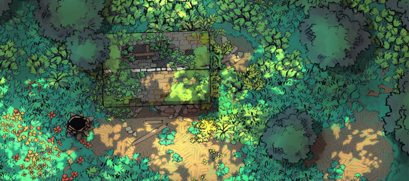 Forest Floor Battle Map - Sun-Dappled Clearing banner