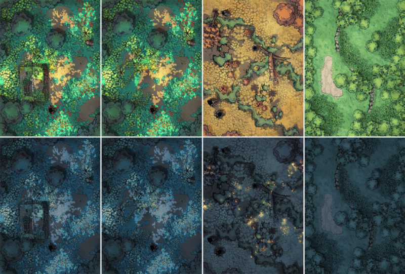 Forest Floor Battle Maps preview (extended)
