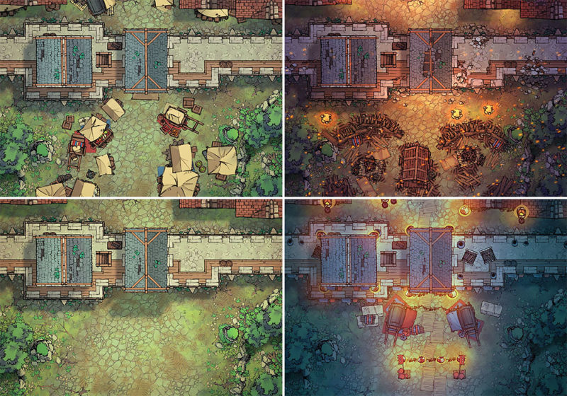 City Gates battle map - Variants preview