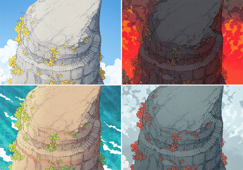 Anvil Rock battle map variants