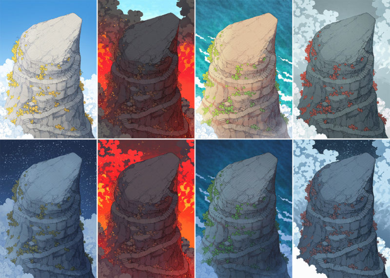Anvil Rock battle map variants - Extended preview