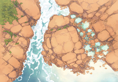 Rock Pools - Secret Beach - Day - 22x16