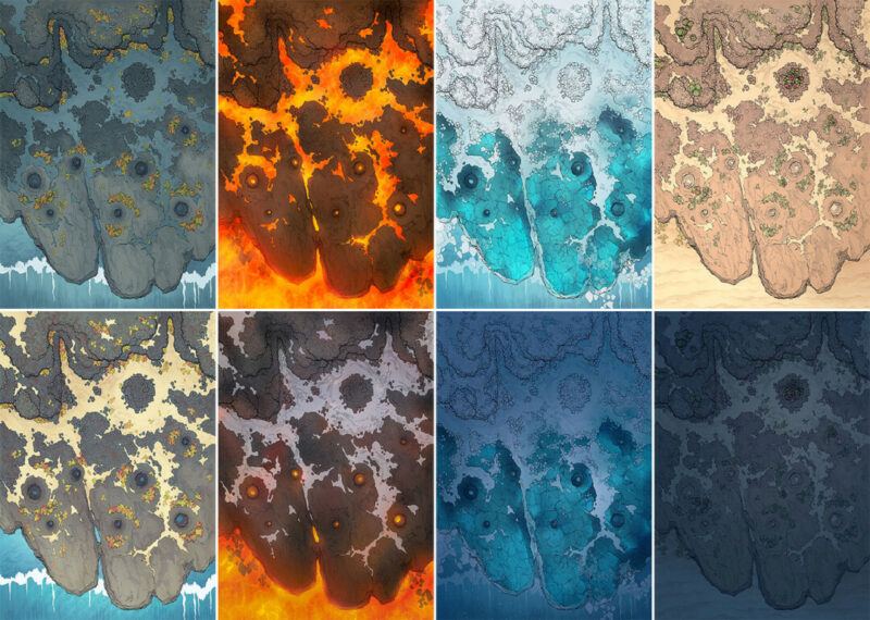 Crab Rock battle map - Variants - Large