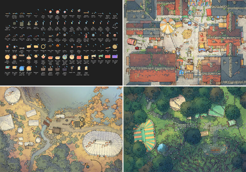 Circus Map Assets - Map variants