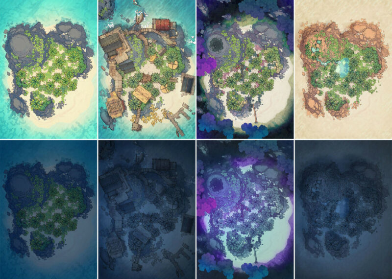 Desert Island battle map - Variants preview extended copy