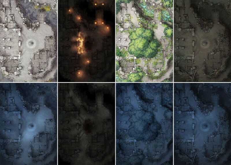 Forgotten Monastery battle map - Variants preview extended copy