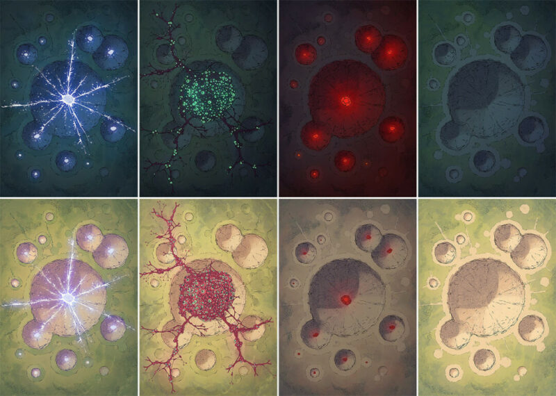 Fallen Star battle map - Variants preview extended