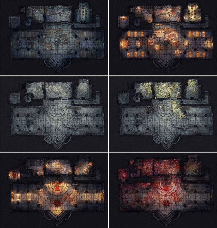 Dungeon Wall and Floor Assets - Variants preview extended