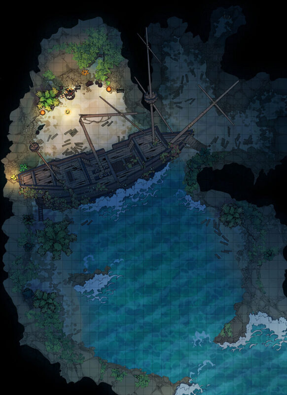 Pirates Grotto - Tropical - Dark - Large preview