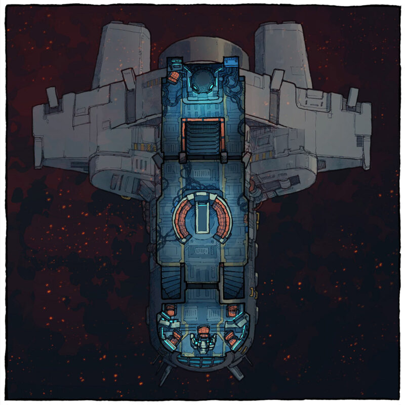 Diver-Class Scout Ship starship map - Preview A
