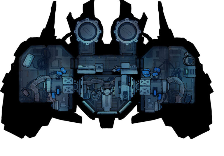 The Sci Fi Map Assets Pack Maps - Spaceship Interiors Mecha Lights Off 16x22 1 768x536 