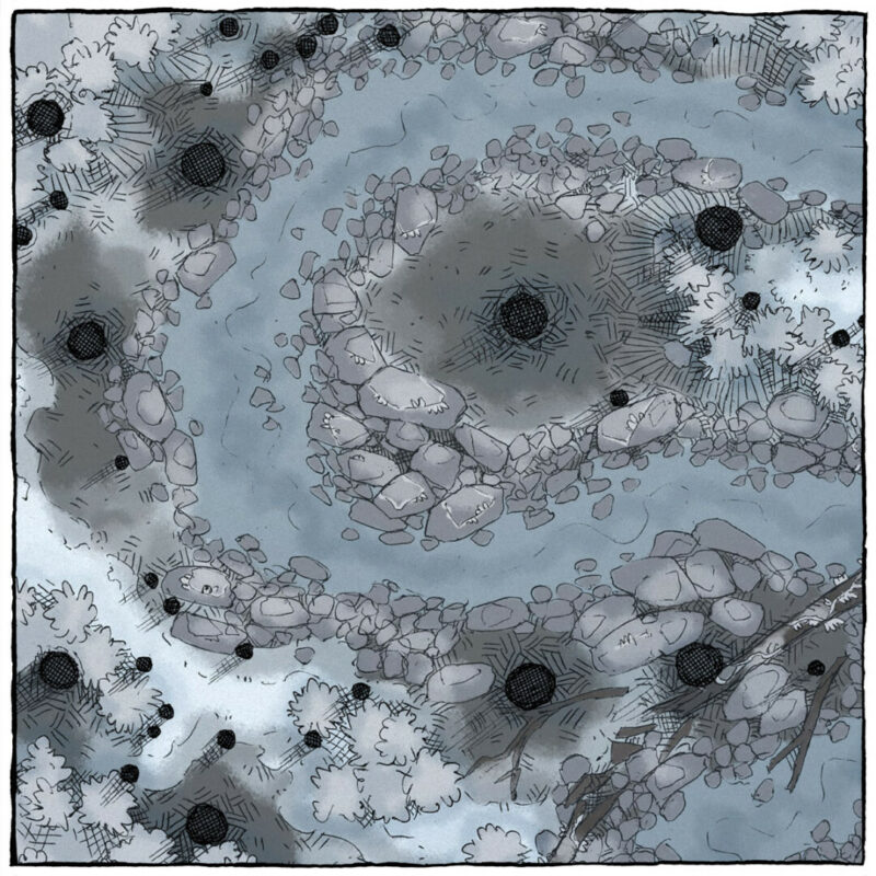 Jungle Stream Snow Variant battle map - Preview