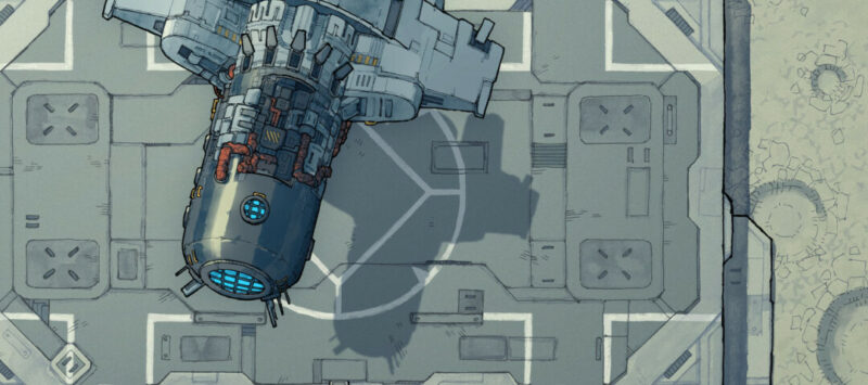 Landing Pad battle map - Banner - Large
