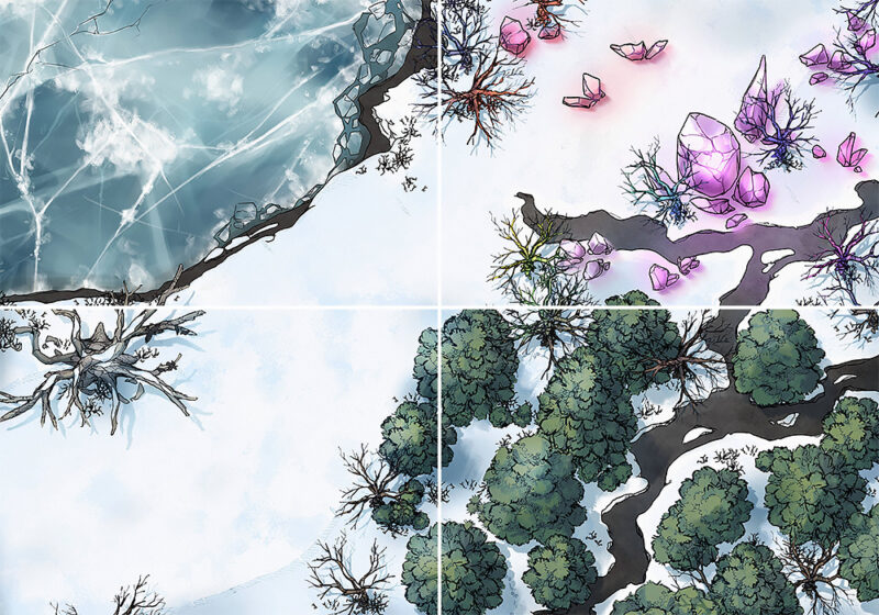 Winter Wilderness battle map - Variants preview
