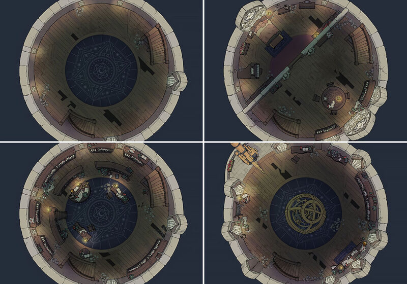 Grand Mage Tower battle map - Decrepit - Day
