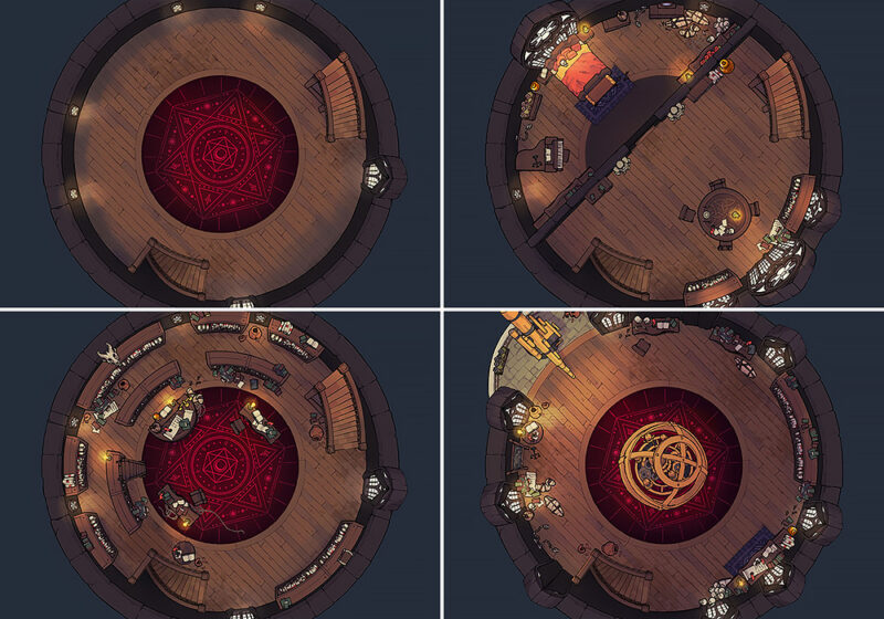 Grand Mage Tower battle map - Evil - Day