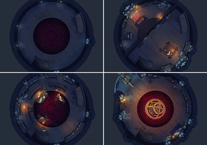 Grand Mage Tower battle map - Evil - Night