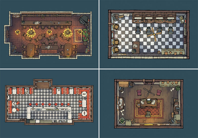 1920s Misc. Map Assets battle map - Variants preview copy