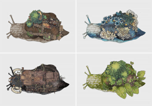 Colossal Snail encounter assets - Variants preview