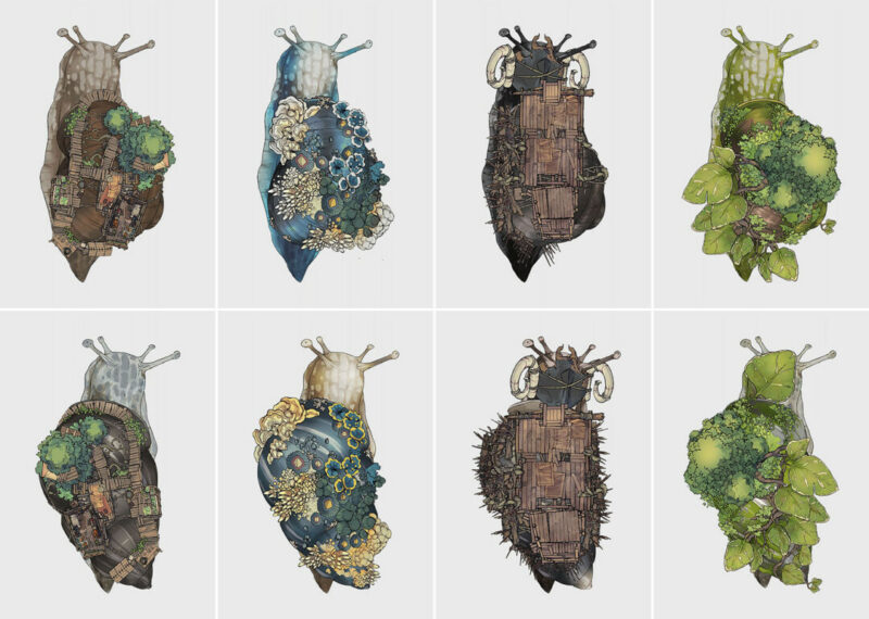 Colossal Snail encounter assets - Variants preview extended