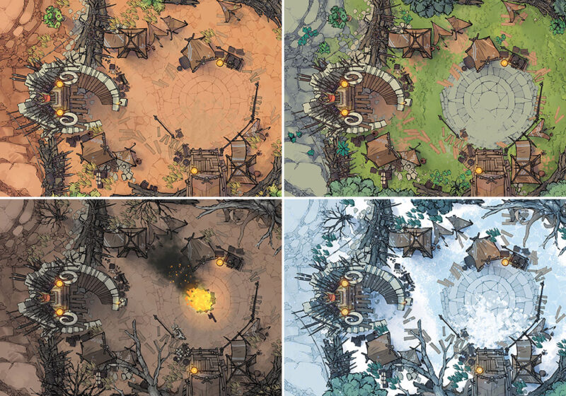 Goblin Camp battle map - Variants preview