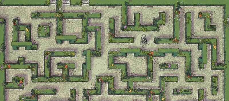 Hedge Maze battle map - Banner - Large
