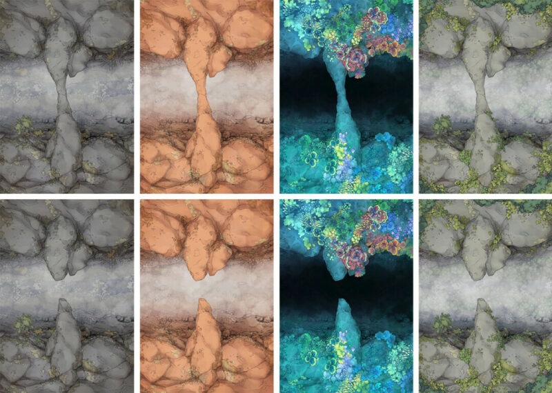 Natural Stone Bridge battle map - Variants preview extended