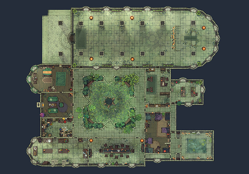 Temple of Sages - Jade - Light - 42x34