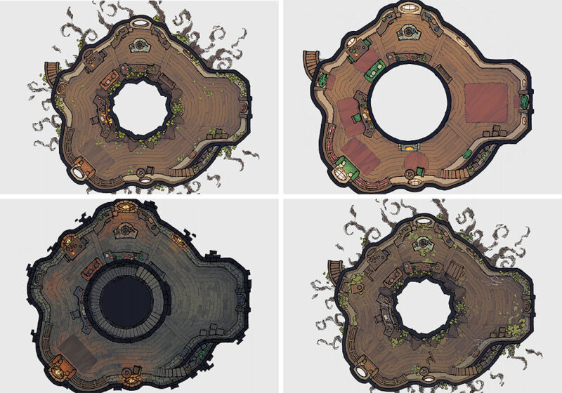 Tree House battle map - Variants preview V2