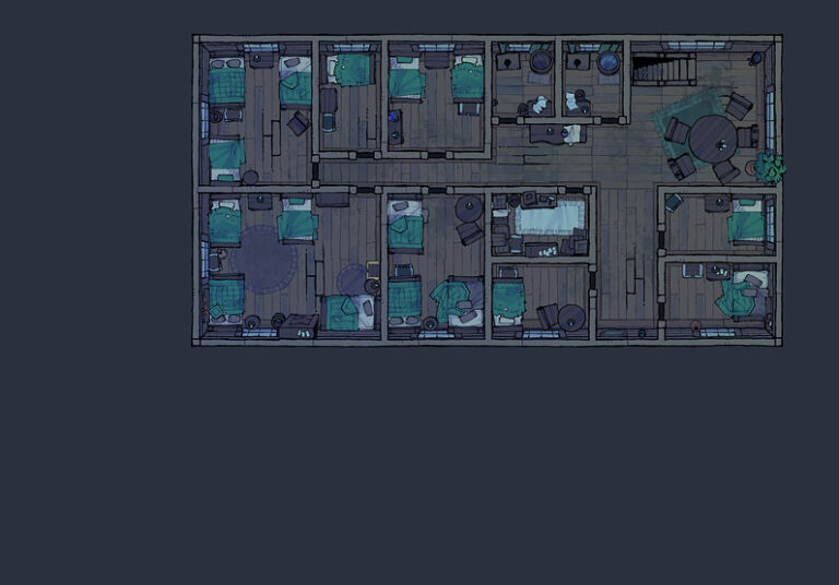 The Twilight Tavern battle map by 2-Minute Tabletop