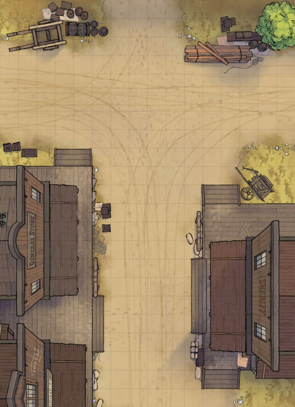 Wild West High Street battle map - Large preview