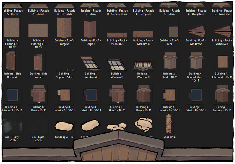 Wild West High Street battle map - Map assets