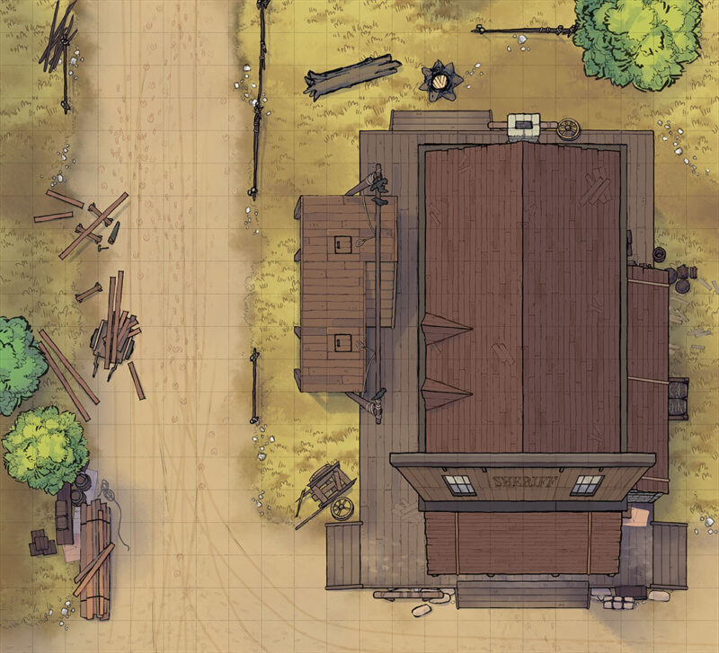 Wild West Sheriff's Office battle map - Large preview 2