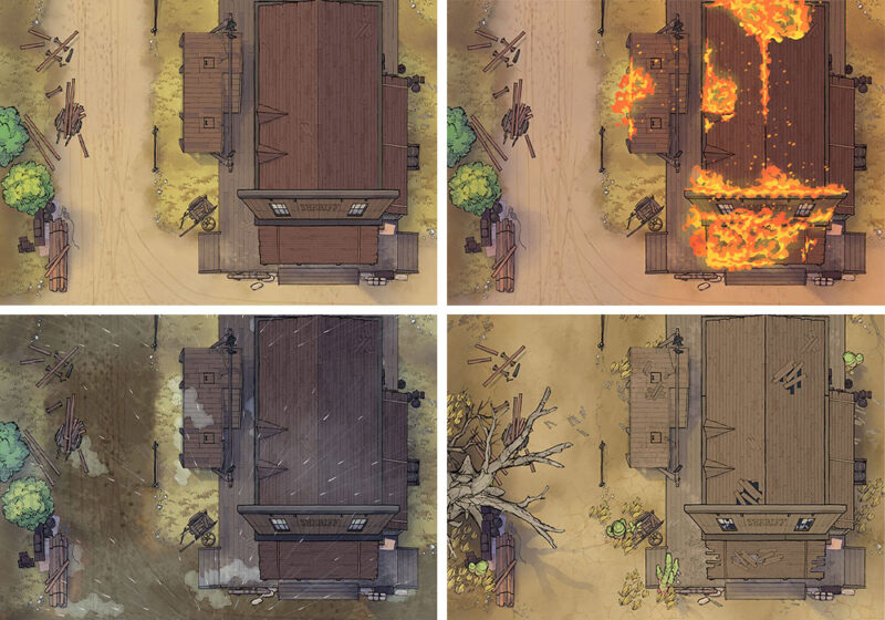 Wild West Sheriff's Office battle map - Variants preview