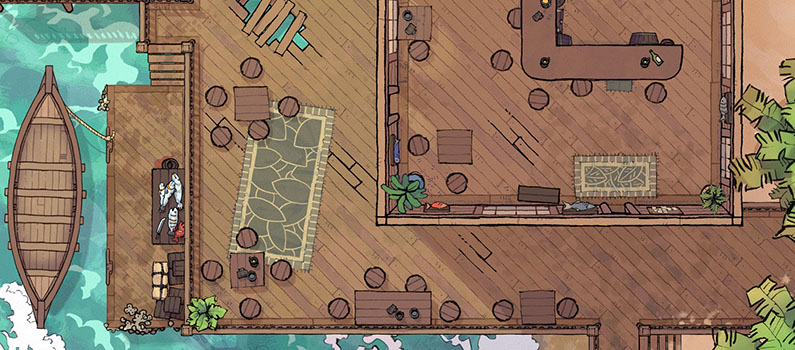 Seaside Bar battle map - Banner - Small