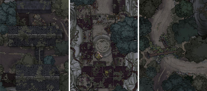 Tjoc R Forest Map Layout Gloomy Forest Maps by Motojoto | 2-Minute Tabletop