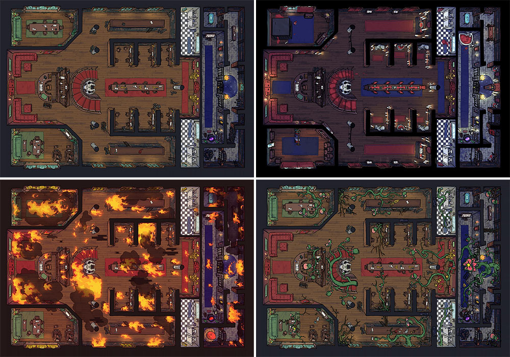 The Wizarding School Library Pack | 16 Maps | 190 Assets